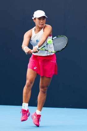 BEIJING, CHINA - SEPTEMBER 25: Janice Tjen of Indonesia competes in the Women s Singles Round of 128 match against Aliaksandra Sasnovich on day 4 of the 2025 China Open at National Tennis Center on September 25, 2025 in Beijing, China.  Copyright: xVCGx 111593127045