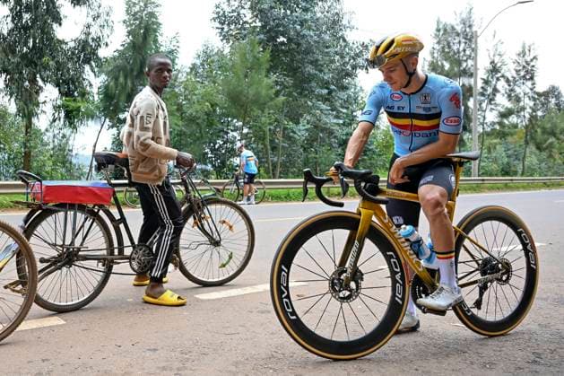 UCI 2025 Road World Championship, WM, Weltmeisterschaft Kigali 25 09 2025 - training ride KIGALI, RWANDA - SEPTEMBER 25 : Evenepoel Remco (BEL) pictured during a training ride prior to the 92nd edition of the UCI World Championships road race on September 25, 2025 in Kigali, Rwanda, 25 09 2025 Kigali Rwanda  Copyright: xJanxDexMeuleneirx