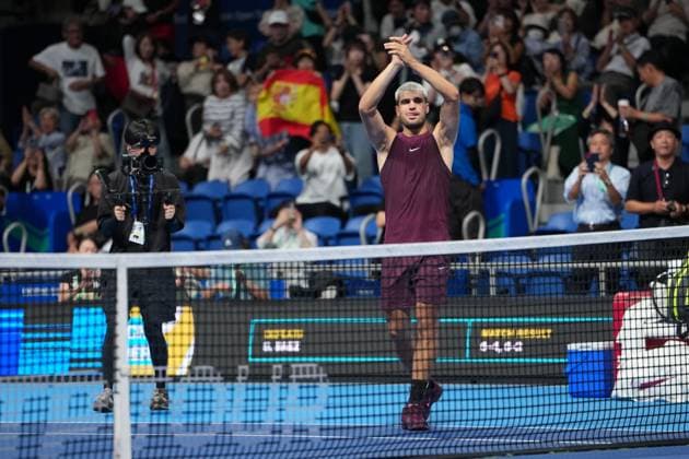 Carlos Alcaraz of spain defeated Sebastian Baez of Argentina 6-4 6-2 in Men s singles in Japan open tennis tournament ATP500 2025 at Ariake Tennis stadium in Tokyo, Japan on September 25, 2025  Copyright: xRanjithxKumar IPAxSportx xipa-agency.netx xx IPA_65729637 IPA_Agency_IPA65729637