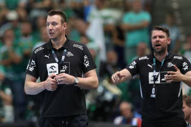 25 09 2025, xtgx, Handball, Daikin HBL, SC DHfK Leipzig THW Kiel v l Filip Jicha Kiel, Coach , Christian Sprenger Kiel, Co-Coach Leipzig