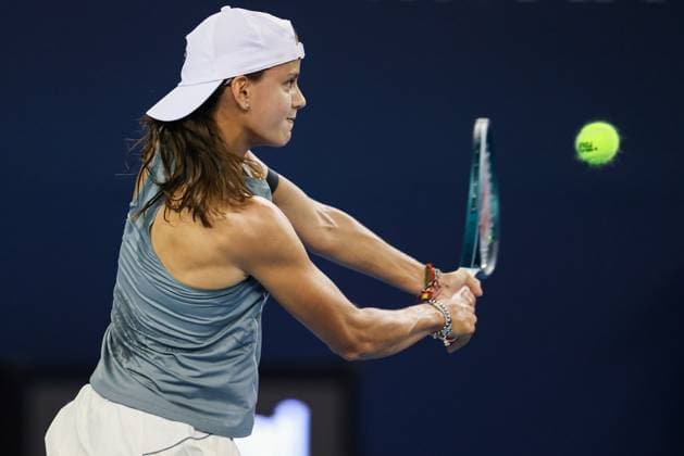 BEIJING, CHINA - SEPTEMBER 25: Emiliana Arango of Colombia competes in the Women s Singles Round of 128 match against Suzan Lamens of the Netherlands on day 4 of the 2025 China Open at National Tennis Center on September 25, 2025 in Beijing, China.  Copyright: xVCGx 111593152973