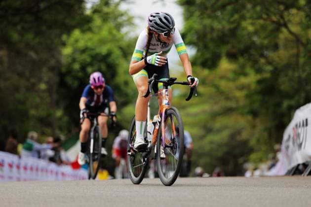 2025 UCI Road World Championships Picture by Alex Whitehead SWpix.com - 25 09 2025 - Cycling - 2025 UCI Road World Championships - Kigali Convention Centre, Kigali, Rwanda - Women Under-23 Road Race - Mackenzie Coupland (Australia) Copyright: x xSWpix.comx(t axPhotographyxHubxLtd)xAlexxWhitehead SWpix.comx SWP-3030-6781