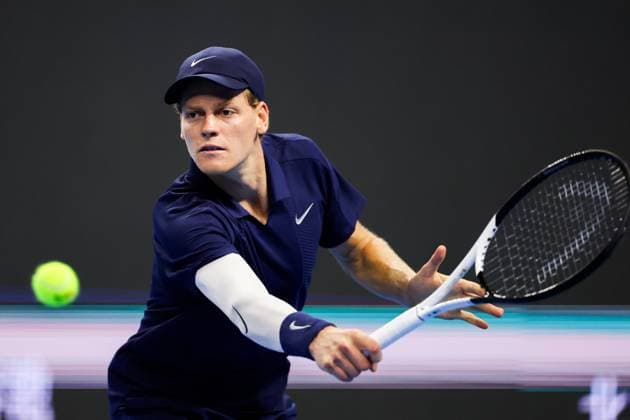 BEIJING, CHINA - SEPTEMBER 25: Jannik Sinner of Italy competes in the Men s Singles Round of 32 match against Marin Cilic of Croatia on day 4 of the 2025 China Open at National Tennis Center on September 25, 2025 in Beijing, China.  Copyright: xVCGx 111593166202
