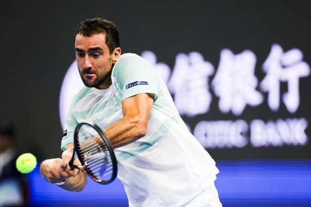 BEIJING, CHINA - SEPTEMBER 25: Marin Cilic of Croatia competes in the Men s Singles Round of 32 match against Jannik Sinner of Italy on day 4 of the 2025 China Open at National Tennis Center on September 25, 2025 in Beijing, China.  Copyright: xVCGx 111593166663