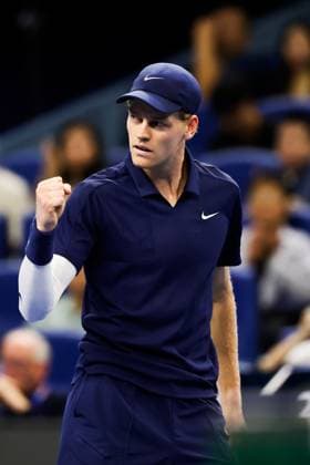 BEIJING, CHINA - SEPTEMBER 25: Jannik Sinner of Italy reacts in the Men s Singles Round of 32 match against Marin Cilic of Croatia on day 4 of the 2025 China Open at National Tennis Center on September 25, 2025 in Beijing, China.  Copyright: xVCGx 111593166412