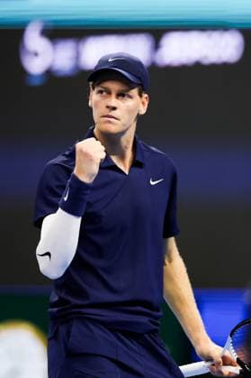 BEIJING, CHINA - SEPTEMBER 25: Jannik Sinner of Italy reacts in the Men s Singles Round of 32 match against Marin Cilic of Croatia on day 4 of the 2025 China Open at National Tennis Center on September 25, 2025 in Beijing, China.  Copyright: xVCGx 111593166376