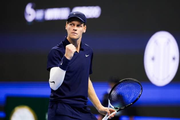 BEIJING, CHINA - SEPTEMBER 25: Jannik Sinner of Italy reacts in the Men s Singles Round of 32 match against Marin Cilic of Croatia on day 4 of the 2025 China Open at National Tennis Center on September 25, 2025 in Beijing, China.  Copyright: xVCGx 111593166304