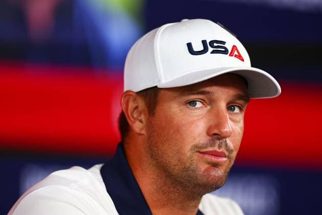 Bryson DeChambeau of Team USA during a press conference, PK, Pressekonferenz 2025 Ryder Cup, Thursday Practice, Golf, Bethpage Black Golf Course, New York, USA - 25 Sep 2025New York Bethpage Black Golf Course New York (NY) United States of America EDITORIAL USE ONLY No use with unauthorised audio, video, data, fixture lists, club league logos or live services. Online in-match use limited to 120 images, no video emulation. No use in betting, games or single club league player publications. Copyright: xJamesxMarsh Shutterstockx 15500195am