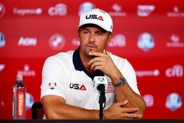 Bryson DeChambeau of Team USA during a press conference, PK, Pressekonferenz 2025 Ryder Cup, Thursday Practice, Golf, Bethpage Black Golf Course, New York, USA - 25 Sep 2025New York Bethpage Black Golf Course New York (NY) United States of America EDITORIAL USE ONLY No use with unauthorised audio, video, data, fixture lists, club league logos or live services. Online in-match use limited to 120 images, no video emulation. No use in betting, games or single club league player publications. Copyright: xJamesxMarsh Shutterstockx 15500195ap