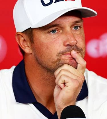 Bryson DeChambeau of Team USA during a press conference, PK, Pressekonferenz 2025 Ryder Cup, Thursday Practice, Golf, Bethpage Black Golf Course, New York, USA - 25 Sep 2025New York Bethpage Black Golf Course New York (NY) United States of America EDITORIAL USE ONLY No use with unauthorised audio, video, data, fixture lists, club league logos or live services. Online in-match use limited to 120 images, no video emulation. No use in betting, games or single club league player publications. Copyright: xJamesxMarsh Shutterstockx 15500195ah