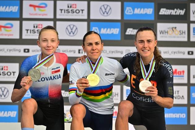 Gery Cília, ChladoÅˆova Viktoria, Blasi Paula Road Race Women U23 Road World Championships 2025 Rwanda Gery Cília France wins ahead of ChladoÅˆova Viktoria Slovakia , Blasi Paula Spain Road Race Women U23 World Championships WU Road Race WC Road World Cycling Championships 2025 Road World Championships 2025 UCI Cycling World Championships 119.3 km Kigali, Rwanda, World Championships WE ITT WC 25 09 2025