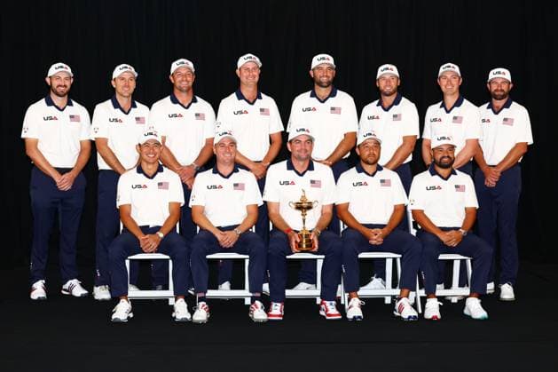 The USA team photo. 2025 Ryder Cup, Thursday Practice, Golf, Bethpage Black Golf Course, New York, USA - 25 Sep 2025New York Bethpage Black Golf Course New York (NY) United States of America EDITORIAL USE ONLY No use with unauthorised audio, video, data, fixture lists, club league logos or live services. Online in-match use limited to 120 images, no video emulation. No use in betting, games or single club league player publications. Copyright: xJamesxMarsh Shutterstockx 15500195as