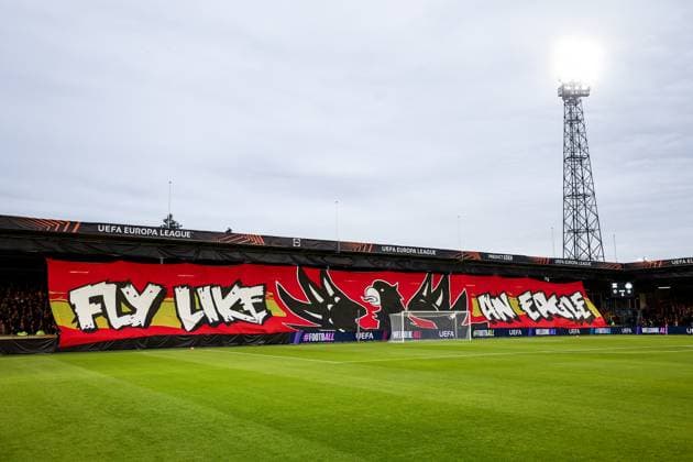 DEVENTER - Overview of the stadium during the Europa League match between Go Ahead Eagles and Steaua Bucharest at the Adelaarshorst stadium on September 25, 2025, in Deventer, Netherlands. ANP VINCENT JANNINK UEFA Europa League 2025-2026 xVIxANPxSportx xxANPxIVx 537464719 originalFilename: 537464719.jpg