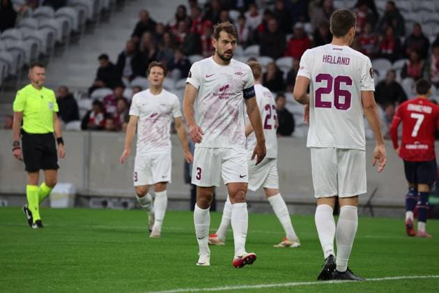 FOOTBALL : LOSC Lille vs SK Brann - UEFA Europa League - 25 09 2025 Fredrik KNUDSEN (SK Brann) lors du match LOSC Lille vs SK Brann, UEFA Europa League phase de ligue, Decathlon Arena stade Pierre Mauroy, le 25 septembre 2025 - photo Laurent Sanson PsnewZ  Copyright: xLaurentxSANSONx xPsnewZx