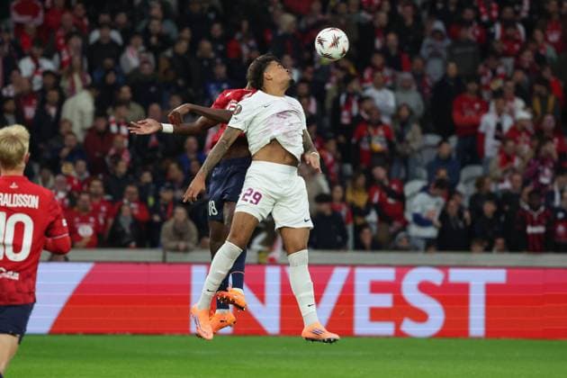 FOOTBALL : LOSC Lille vs SK Brann - UEFA Europa League - 25 09 2025 Noah HOLM (SK Brann) lors du match LOSC Lille vs SK Brann, UEFA Europa League phase de ligue, Decathlon Arena stade Pierre Mauroy, le 25 septembre 2025 - photo Laurent Sanson PsnewZ  Copyright: xLaurentxSANSONx xPsnewZx