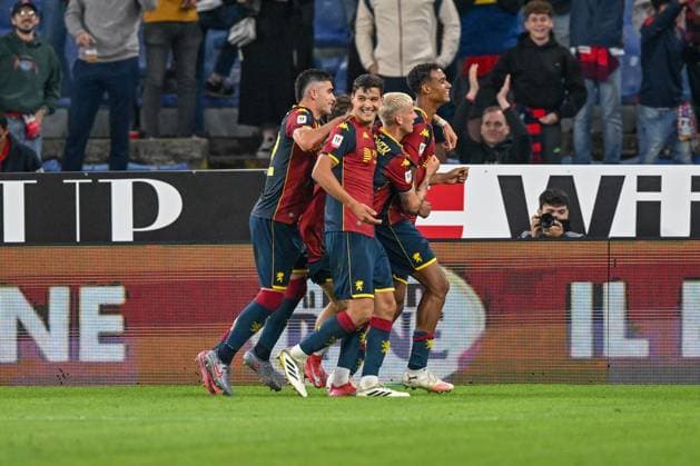 Coppa Italia, Italian Cup, 25-09-2025. Stadio Ferraris, Genova, Genoa - Empoli, in the photo: exultation Marcandalli and Genoa  Copyright: xGabrielexSiri IPAxSportx xipa-agency.netx xx IPA_65742404 IPA_Agency_IPA65742404