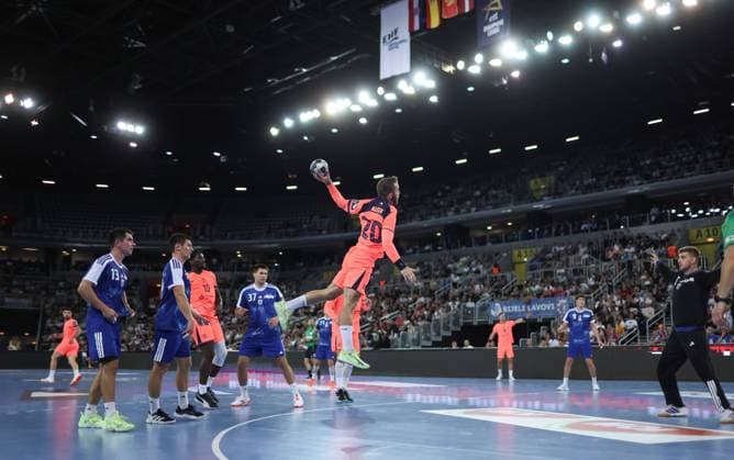 RK Zagreb v Barca - EHF Champions League - Group Phase ZAGREB, CROATIA - SEPTEMBER 25: in action during EHF Machineseeker Champions league match between RK Zagreb and FC Barcelona, Barca at Arena Zagreb on September 25, 2025 in Zagreb, Croatia.  GoranxStanzl PIXSELL