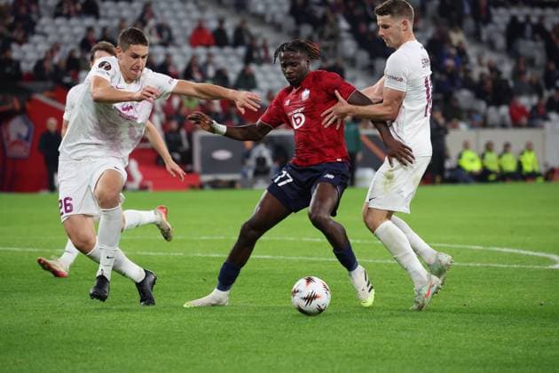 FOOTBALL : LOSC Lille vs SK Brann - UEFA Europa League - 25 09 2025 lors du match LOSC Lille vs SK Brann, UEFA Europa League phase de ligue, Decathlon Arena stade Pierre Mauroy, le 25 septembre 2025 - photo Laurent Sanson PsnewZ  Copyright: xLaurentxSANSONx xPsnewZx