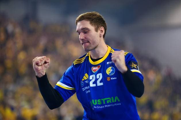2025.09.25 Kielce Pilka reczna , Liga Mistrzow EHF , sezon 2025 26 Industria Kielce - Fuechse Berlin N z Klemen Ferlin Foto Tomasz Fafara PressFocus 2025.09.25 Kielce Handball , EHF Champions League , 2025 2026 season Industria Kielce - Fuechse Berlin Klemen Ferlin Credit: Tomasz Fafara PressFocus NEWSPIX.PL --- newspix.pl 