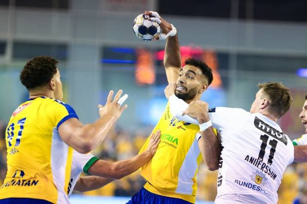2025.09.25 Kielce Pilka reczna , Liga Mistrzow EHF , sezon 2025 26 Industria Kielce - Fuechse Berlin N z Hassan Kaddah Foto Tomasz Fafara PressFocus 2025.09.25 Kielce Handball , EHF Champions League , 2025 2026 season Industria Kielce - Fuechse Berlin Hassan Kaddah Credit: Tomasz Fafara PressFocus NEWSPIX.PL --- newspix.pl 