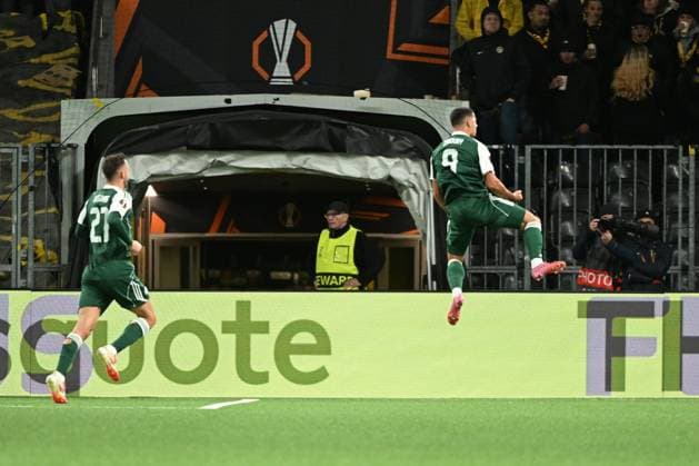 BERN, SWITZERLAND SEPTEMBER 25 Anass Zaroury of Panathinaikos celebrating his goal 0 2 during the UEFA Europa League 2025 26 League Phase MD1 match between BSC Young Boys and Panathinaikos FC at Stadion Wankdorf on September 25, 2025 in Bern, Switzerland Bern Stadion Wankdorf Bern Switzerland Copyright: xJustPictures.ch ManuelxWinterbergerx jp-en-EuSpIm-MWI_3565