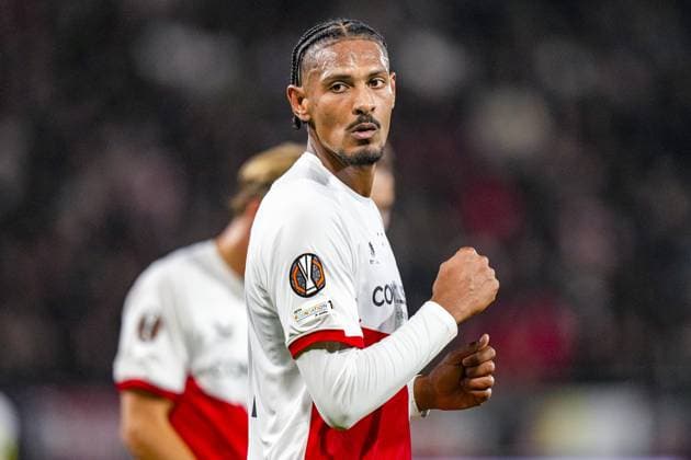 UTRECHT , 25-09-2025 , stadium Galgenwaard , season 2025 2026 , UEFA Europa League football , League phase Matchday 1 , match between FC Utrecht and Olympique Lyon , picture shows FC Utrecht player Sebastien Haller Utrecht - Olympique Lyon  x31193873x Copyright: