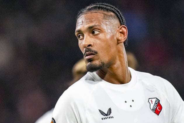 UTRECHT , 25-09-2025 , stadium Galgenwaard , season 2025 2026 , UEFA Europa League football , League phase Matchday 1 , match between FC Utrecht and Olympique Lyon , picture shows FC Utrecht player Sebastien Haller Utrecht - Olympique Lyon  x31193880x Copyright: