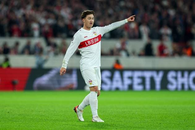 Soccer Europa League 1 Matchday VfB Stuttgart Celta Vigo on 25 09 2025 at the MHP Arena in Stuttgart Angelo Stiller Stuttgart xMSx
