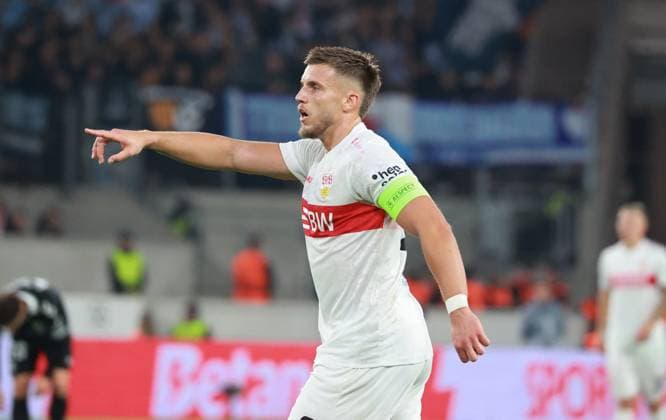 25 09 25 VfB Stuttgart Celta de Vigo Germany, Stuttgart, 25 09 2025, Football, UEFA Europa League, VfB Stuttgart Celta de Vigo Ermedin Demirovic VFB