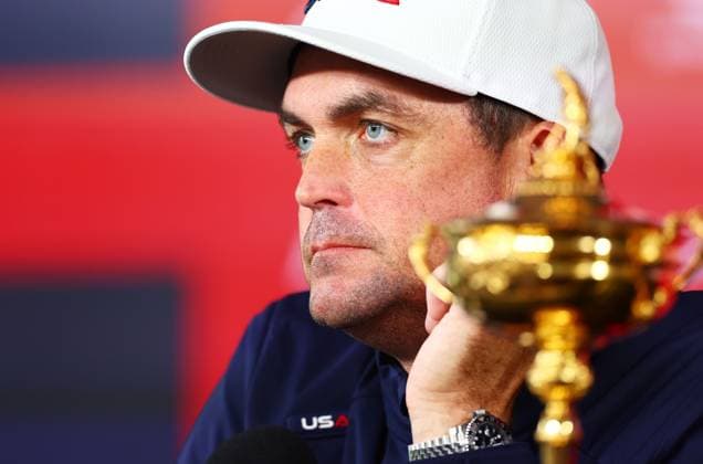 Keegan Bradley Captain of Team USA during a press conference, PK, Pressekonferenz 2025 Ryder Cup, Thursday Practice, Golf, Bethpage Black Golf Course, New York, USA - 25 Sep 2025New York Bethpage Black Golf Course New York (NY) United States of America EDITORIAL USE ONLY No use with unauthorised audio, video, data, fixture lists, club league logos or live services. Online in-match use limited to 120 images, no video emulation. No use in betting, games or single club league player publications. Copyright: xJamesxMarsh Shutterstockx 15500195dw