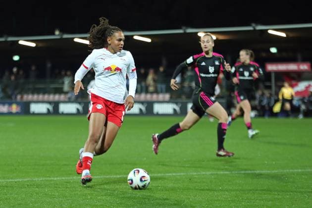 Soccer Bundesliga Women RB Leipzig vs Hamburger SV 25 09 25 Lisa Baum 11, RB Leipzig Soccer, Google Pixel Women Bundesliga, Season 2025 2026, 4 Matchday RB Leipzig vs Hamburger SV on 25 09 25, Red Bull Arena, Leipzig DFB REGULATIONS PROHIBIT ANY USE OF PHOTOGRAPHS AS IMAGE SEQUENCES AND OR QUASI VIDEO Copyright: xBEAUTIFULxSPORTS JanxKaeferx