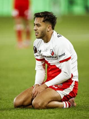 UTRECHT - Souffian El Karouani of FC Utrecht is disappointed with a missed opportunity during the Europa League match between FC Utrecht and Olympique Lyon at the Galgenwaard Stadium on September 25, 2025, in Utrecht, Netherlands. ANP MAURICE VAN STEEN UEFA Europa League 2025-2026 xVIxANPxSportx xxANPxIVx 537482610 originalFilename: 537482610.jpg