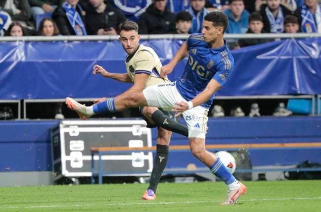 Spanish La Liga EA Sports soccer match Real Oviedo vc FC Barcelona, Barca at Carlos Tartiere stadium in Oviedo, Asturias, Spain 25 september 2025 Eric Garcia 900 Cordon Press  900 CordonxPress LOF - Real Oviedo vs FC Barcelona