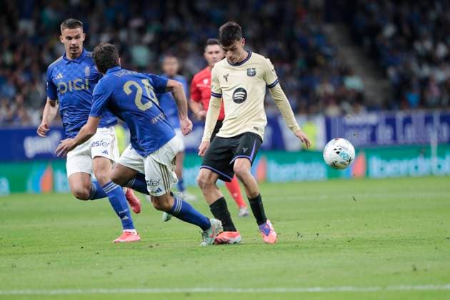 Spanish La Liga EA Sports soccer match Real Oviedo vc FC Barcelona, Barca at Carlos Tartiere stadium in Oviedo, Asturias, Spain 25 september 2025 Pedri 900 Cordon Press  900 CordonxPress LOF - Real Oviedo vs FC Barcelona
