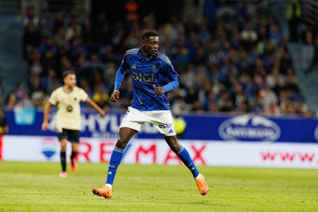 Abdel Rahim seen during LaLiga EA SPORTS game between teams of Real Oviedo and FC Barcelona, Barca at Carlos Tartiere Stadium (Maciej Rogowski Ball Raw Images) Oviedo Carlos Tartiere Stadium Spain Copyright: xMaciejxRogowskix maciejrogowski_oviedo_barcelona_2526-35