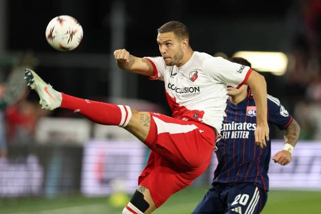Joshua Mukeh of FC Utrecht during the UEFA Europa League, League phase, MD1 football match FC Utrecht vs Olympique Lyon at the Galgenwaard for the UEFA Europa League season 2025-2026 in UTRECHT, Netherlands on 25 september 2025, (photo by Peter Lous EYE4images DeFodi Images) Joshua Mukeh of FC Utrecht during the UEFA Europa League, League phase, MD1 football match FC Utrecht vs Olympique Lyon at the Galgenwaard for the UEFA Europa League season 2025 2026 in UTRECHT, Netherlands on 25 september 2025, photo by Peter Lous EYE4images DeFodi Images