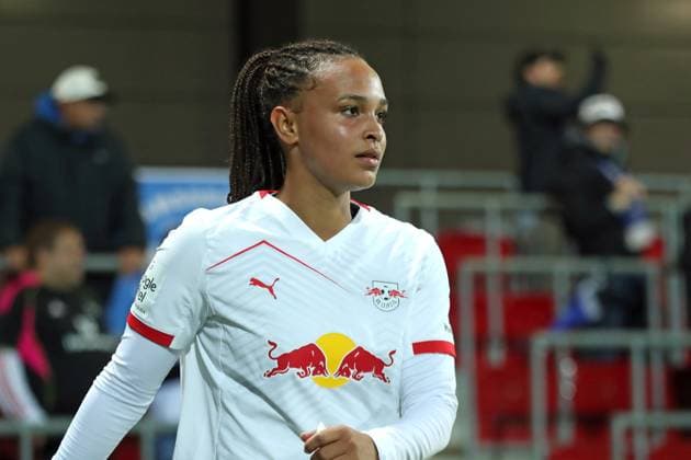 Soccer Bundesliga Women RB Leipzig vs Hamburger SV 25 09 25 Lisa Baum 11, RB Leipzig Portrait Soccer, Google Pixel Women Bundesliga, Season 2025 2026, 4 Matchday RB Leipzig vs Hamburger SV on 25 09 25, Red Bull Arena, Leipzig DFB REGULATIONS PROHIBIT ANY USE OF PHOTOGRAPHS AS IMAGE SEQUENCES AND OR QUASI VIDEO Copyright: xBEAUTIFULxSPORTS JanxKaeferx
