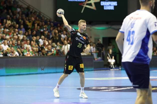 25 09 2025, xtgx, Handball, EHF Champions League, SC Magdeburg Wisla Plock v l Philipp Weber Magdeburg, 20 Magdeubrg