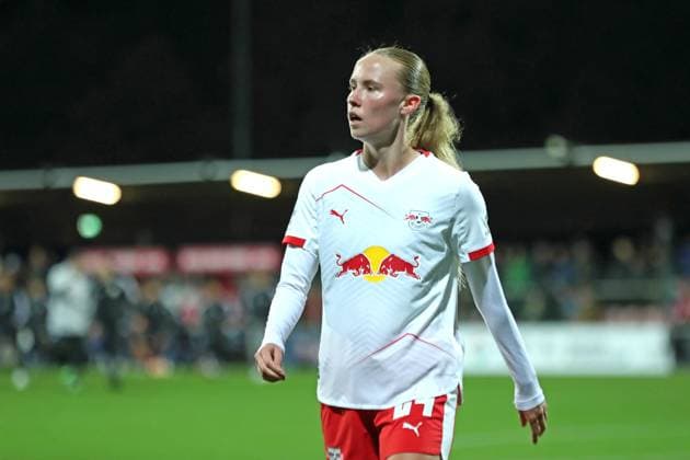 Soccer Bundesliga Women RB Leipzig vs Hamburger SV 25 09 25 Nikoline Dudek 24, RB Leipzig Soccer, Google Pixel Women Bundesliga, Season 2025 2026, 4 Matchday RB Leipzig vs Hamburger SV on 25 09 25, Red Bull Arena, Leipzig DFB REGULATIONS PROHIBIT ANY USE OF PHOTOGRAPHS AS IMAGE SEQUENCES AND OR QUASI VIDEO Copyright: xBEAUTIFULxSPORTS JanxKaeferx