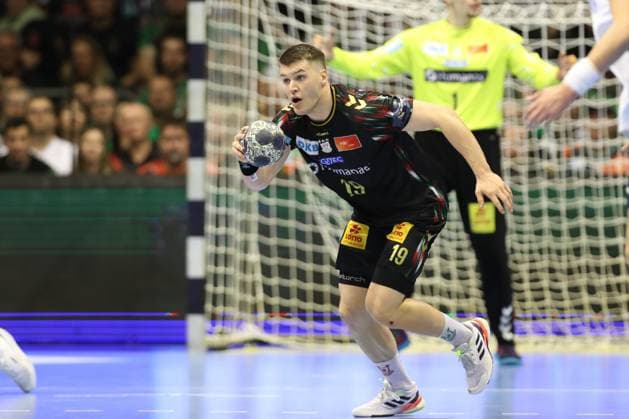 25 09 2025, xtgx, Handball, EHF Champions League, SC Magdeburg Wisla Plock v l Elvar Orn Jonsson Magdeburg, 19 Magdeubrg