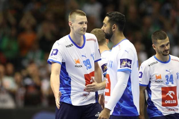 25 09 2025, xtgx, Handball, EHF Champions League, SC Magdeburg Wisla Plock v l Sergei Kosorotov Plock, 99 disappointed, looks disappointed, disappointed Magdeubrg