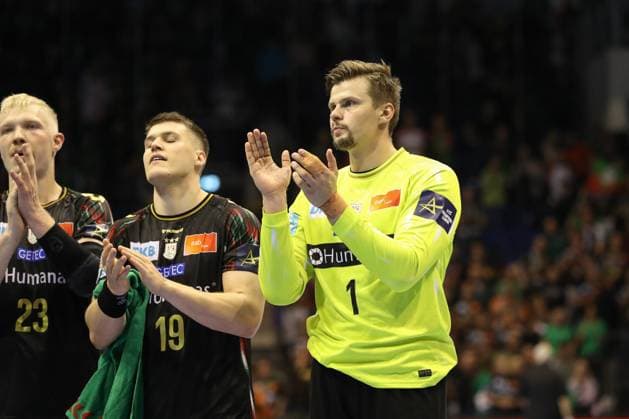 25 09 2025, xtgx, Handball, EHF Champions League, SC Magdeburg Wisla Plock v l Sergey Hernandez Ferrer Magdeburg, 1 Cheering for the win, cheering after the end of the match Magdeubrg