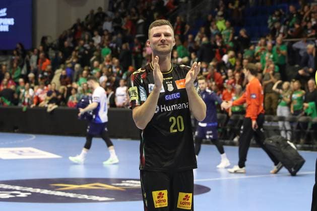 25 09 2025, xtgx, Handball, EHF Champions League, SC Magdeburg Wisla Plock v l Philipp Weber Magdeburg, 20 Cheering about the victory, cheering after the end of the game Magdeubrg
