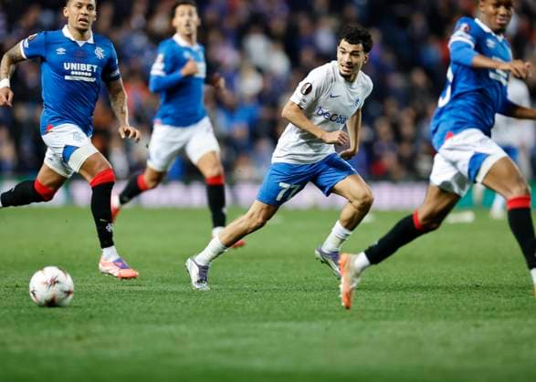 Rangers v KRC Genk UEFA Europa League Zakaria El Ouahdi of KRC Genk on the ball during the UEFA Europa League match at Ibrox Stadium, Glasgow UK Newspapers OUT Copyright: xFredxPalmerx FIL-22274-0124