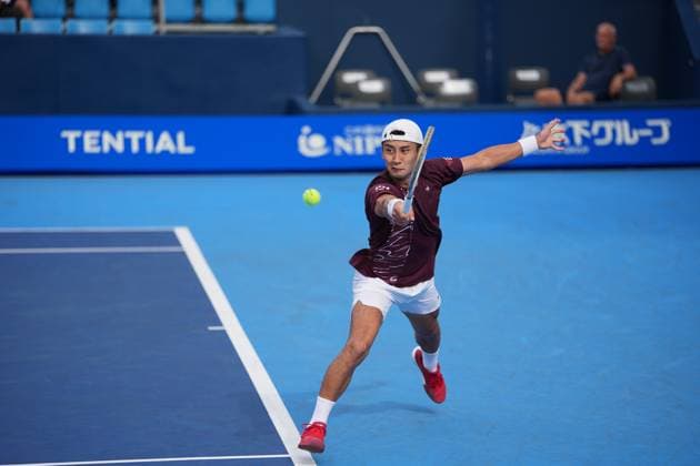 Tokyo, Japan. 25th September, 2025. Japan s Sho Shimabukuro defeated Czechia s Tomas Machac 6-3, 7-6 in Tokyo at the ATP500 Kinoshita Group Japan Open Tennis Championships 2025. Noxthirdxpartyxsales  aflo_304721402