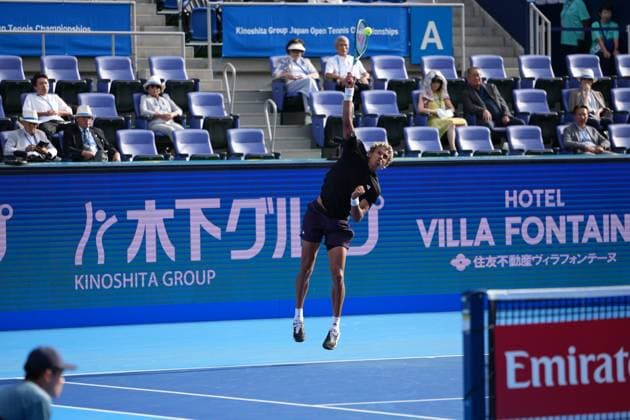 Tokyo, Japan. 25th September, 2025. Taylor Fritz of USA Beats Gabriel Diallo of canada 6-4 3-6 6-7 in Men s singles match in Tokyo at the ATP500 Kinoshita Group Japan Open Tennis Championships 2025. Noxthirdxpartyxsales  aflo_304723455
