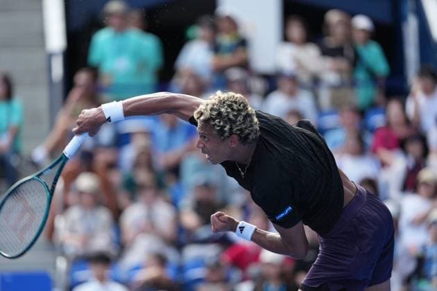 Tokyo, Japan. 25th September, 2025. Taylor Fritz of USA Beats Gabriel Diallo of canada 6-4 3-6 6-7 in Men s singles match in Tokyo at the ATP500 Kinoshita Group Japan Open Tennis Championships 2025. Noxthirdxpartyxsales  aflo_304723489