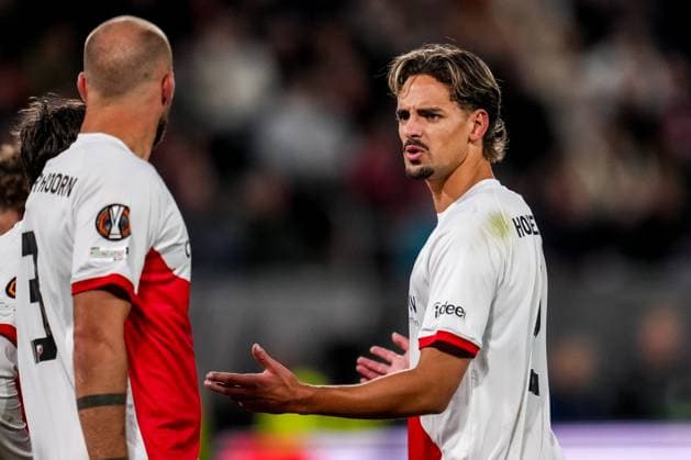 UTRECHT, NETHERLANDS - SEPTEMBER 25: Siebe Horemans of FC Utrecht reacts during the UEFA Europa League 2025 26 League Phase MD1 match between FC Utrecht and Olympique Lyonnais at Stadion Galgenwaard on September 25, 2025 in Utrecht, Netherlands. (Photo by Rene Nijhuis) SPO  Copyright: xRenexNijhuis
