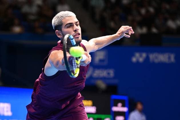 Carlos Alcaraz (ESP), SEPTEMBER 25, 2025 - Tennis : Kinoshita Group Japan Open Tennis Championships 2025 Men s Singles round of 32 at Ariake Coliseum, Tokyo, Japan. Noxthirdxpartyxsales  aflo_304733376