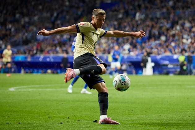 Real Oviedo v FC Barcelona, Barca - LaLiga EA Sports Robert Lewandowski of FC Barcelona in action during the LaLiga EA Sports match between Real Oviedo and FC Barcelona at Carlos Tartiere on September 25, 2025, in Oviedo, Spain. Oviedo Carlos Tartiere Asturias Spain RL_ROVvFCB_000228 Copyright: xRicardoxLarreinax